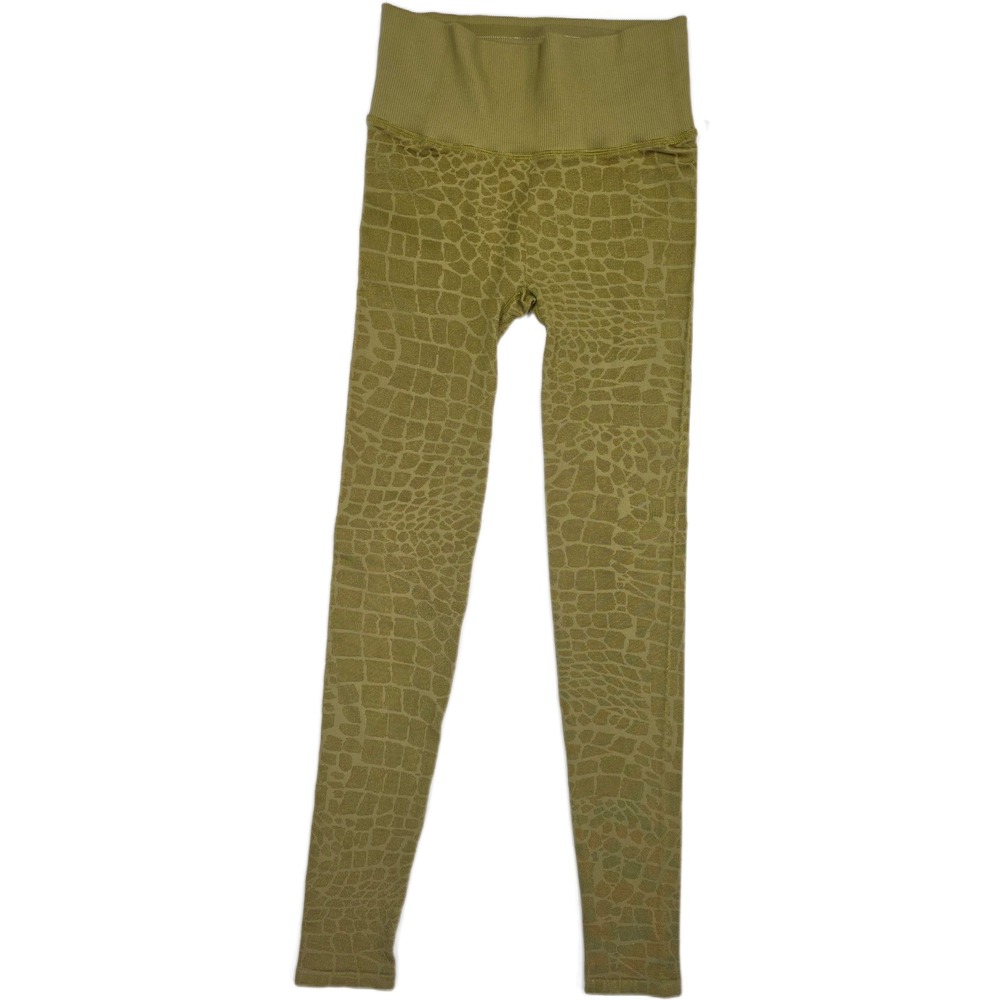 Good American Pickled Olive Shimmer Animal Print Leggings - Picture 2 of 5